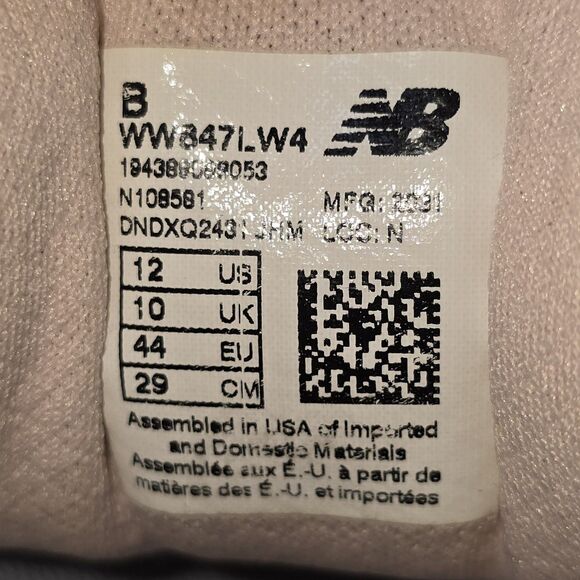 New Balance 847v4 Women's Size 12 B Gray Pink Walking Sneakers (WW847LW4) - Picture 9 of 9